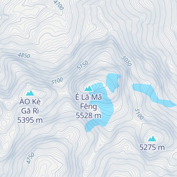 Map of É Lā Mǎ Fēng