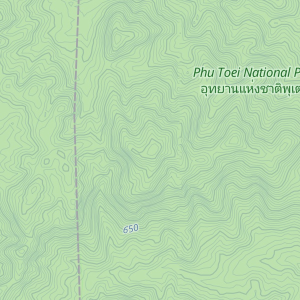 Map of Khao Plai Huai Din Dam