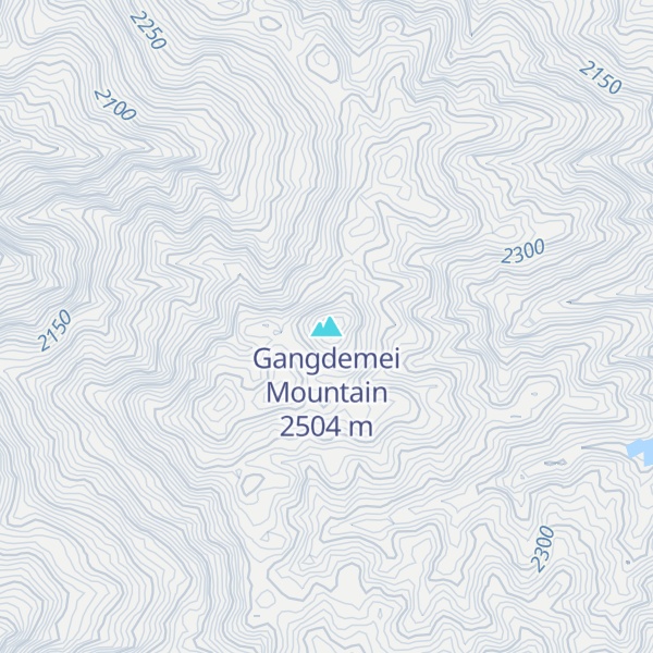 Map of Gangdemei Mountain
