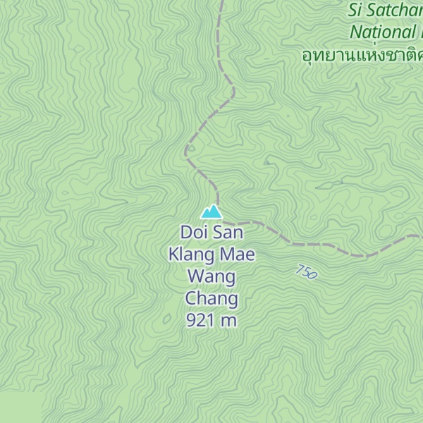 Map of Doi San Klang Mae Wang Chang