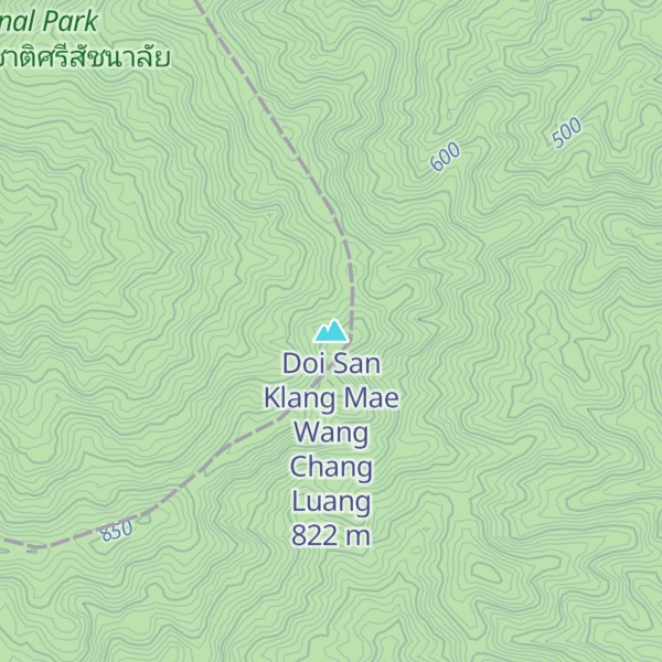 Map of Doi San Klang Mae Wang Chang Luang