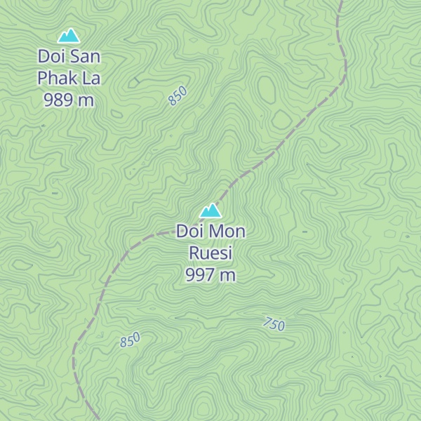 Map of Doi Mon Ruesi