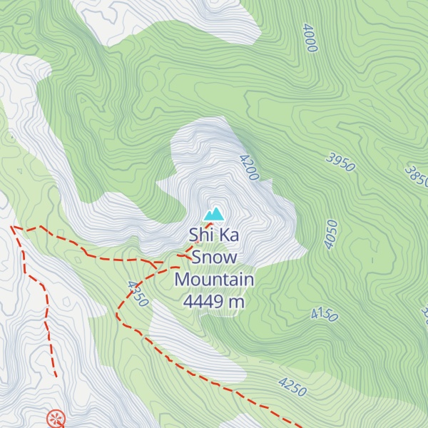 Map of Shi Ka Snow Mountain