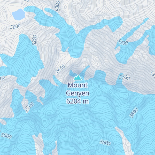 Map of Mount Genyen