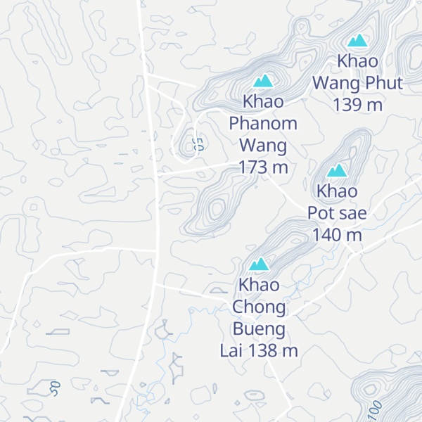 Map of Khao Phru Nam Wang