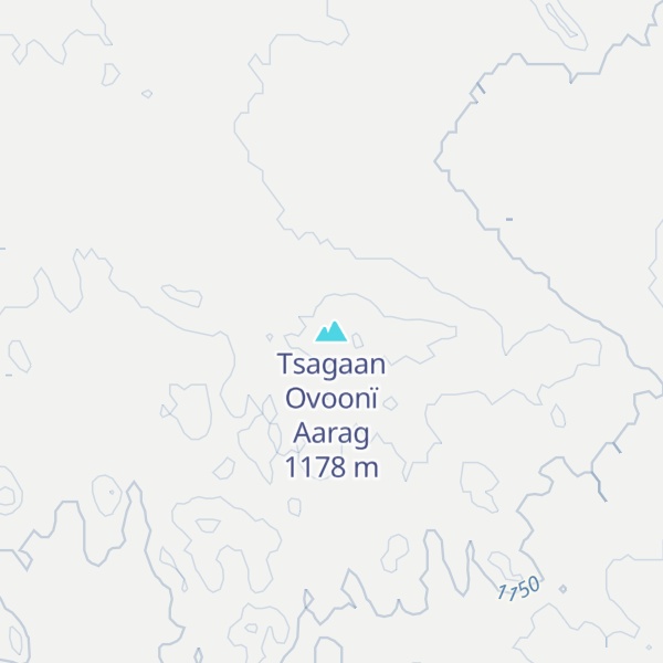 Map of Tsagaan Ovoonï Aarag