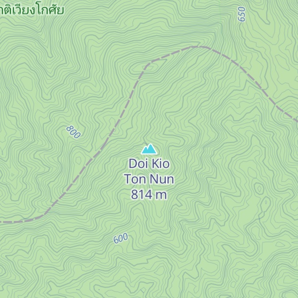 Map of Doi Kio Ton Nun