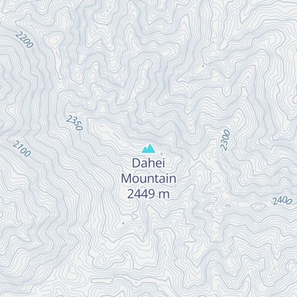 Map of Dahei Mountain