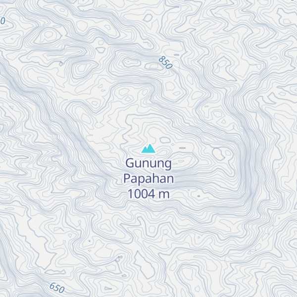 Map of Gunung Papahan