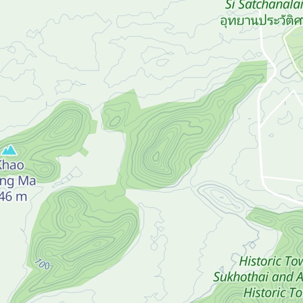 Map of Khao Phra Si