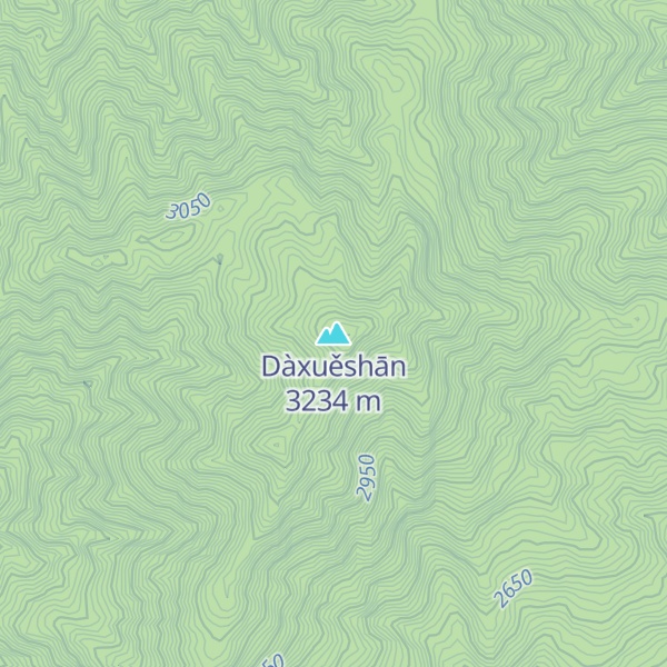 Map of Dàxuěshān