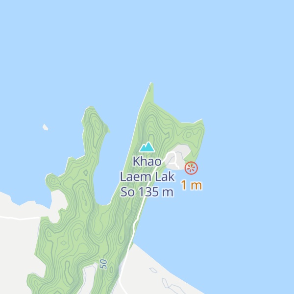 Map of Khao Laem Lak So