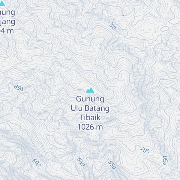Map of Gunung Ulu Batang Tibaik