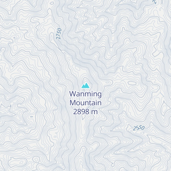 Map of Wanming Mountain