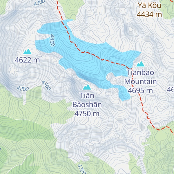 Map of Tiān Bǎoshān