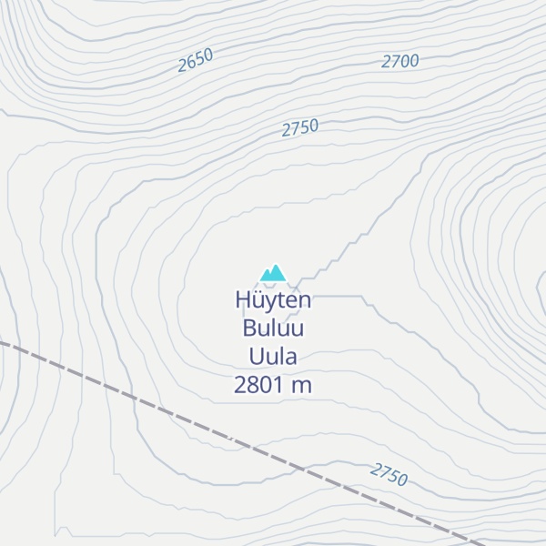 Map of Hüyten Buluu Uula