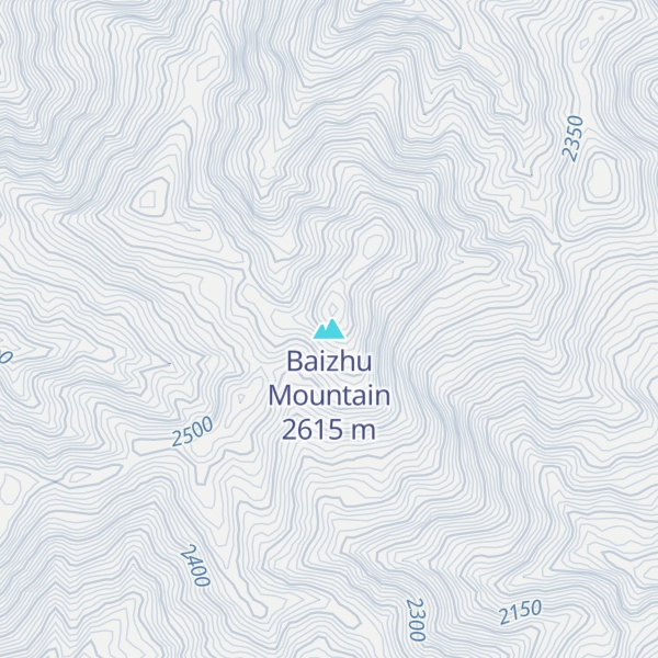 Map of Baizhu Mountain