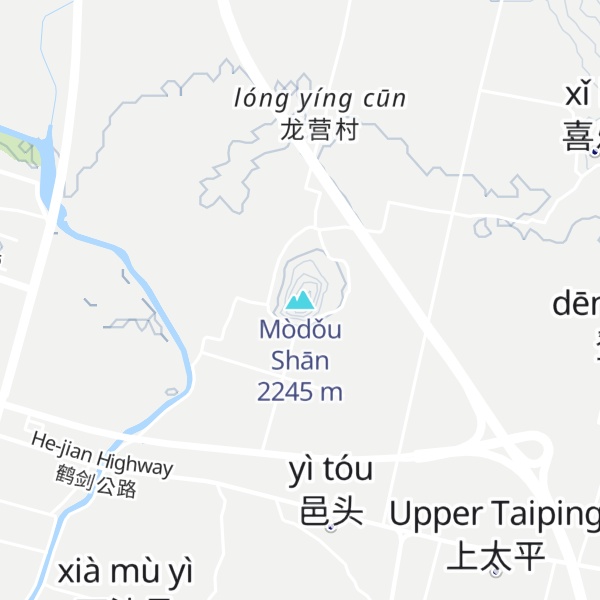 Map of Mòdǒu Shān