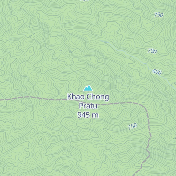 Map of Khao Chong Pratu