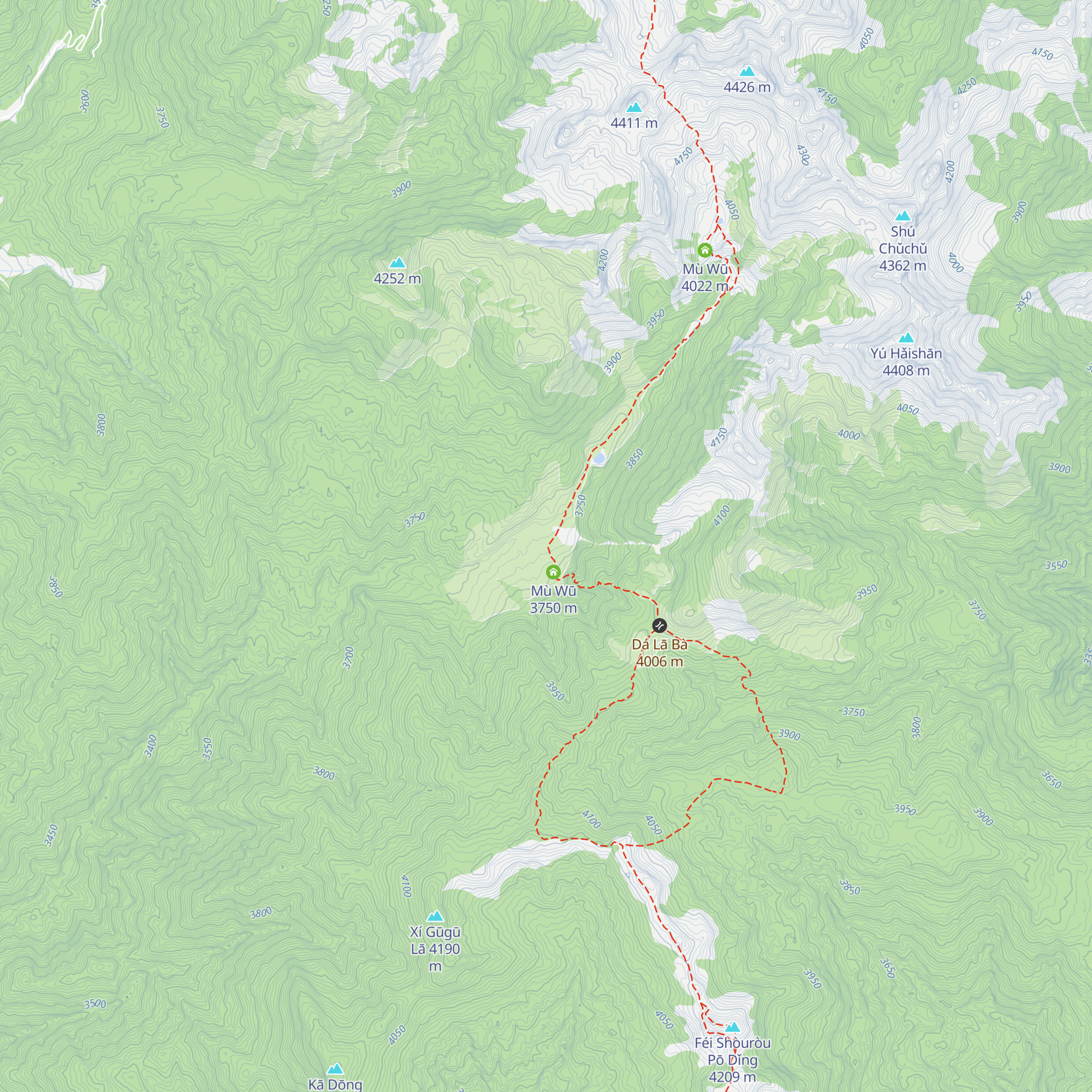 Mù Wū map