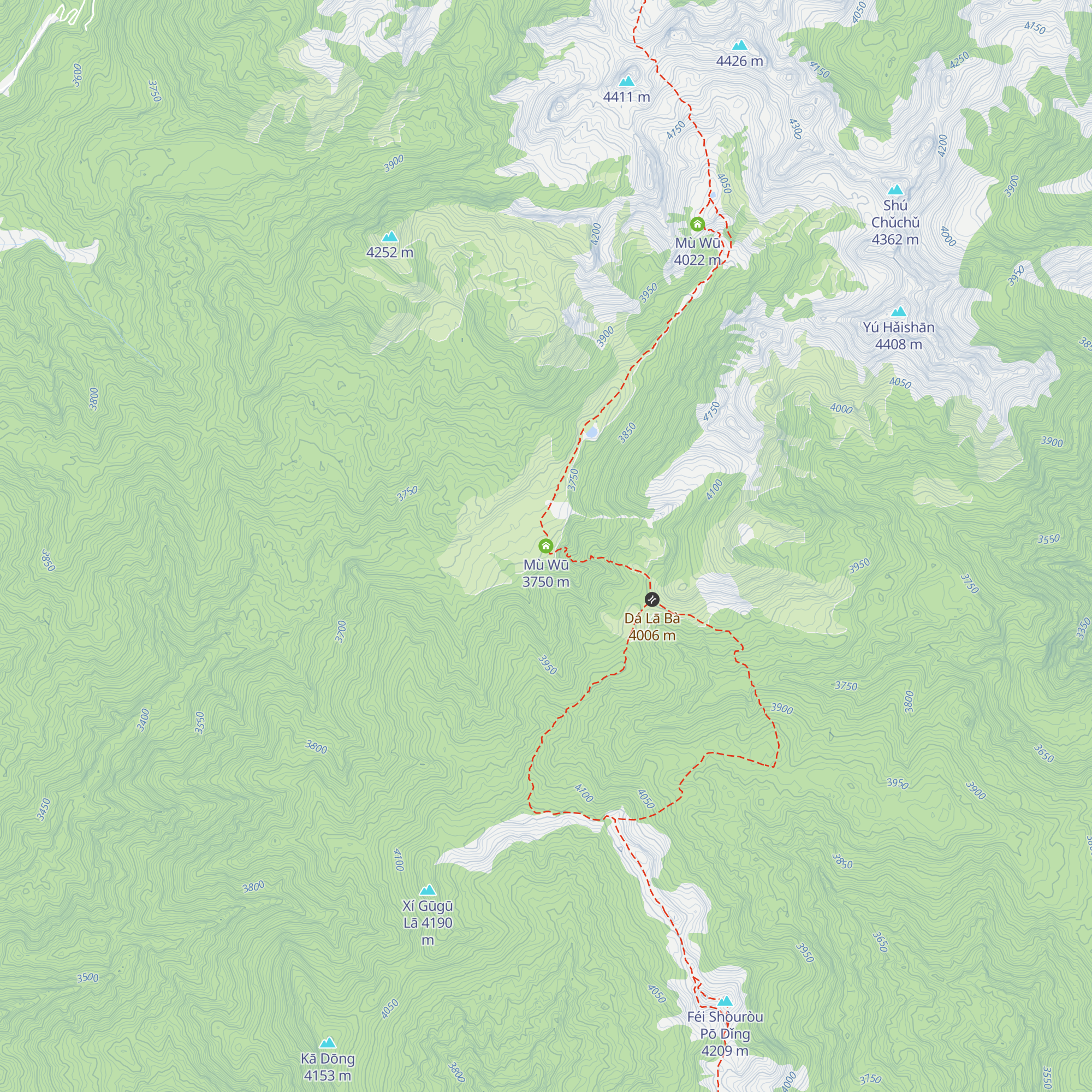 Mù Wū map