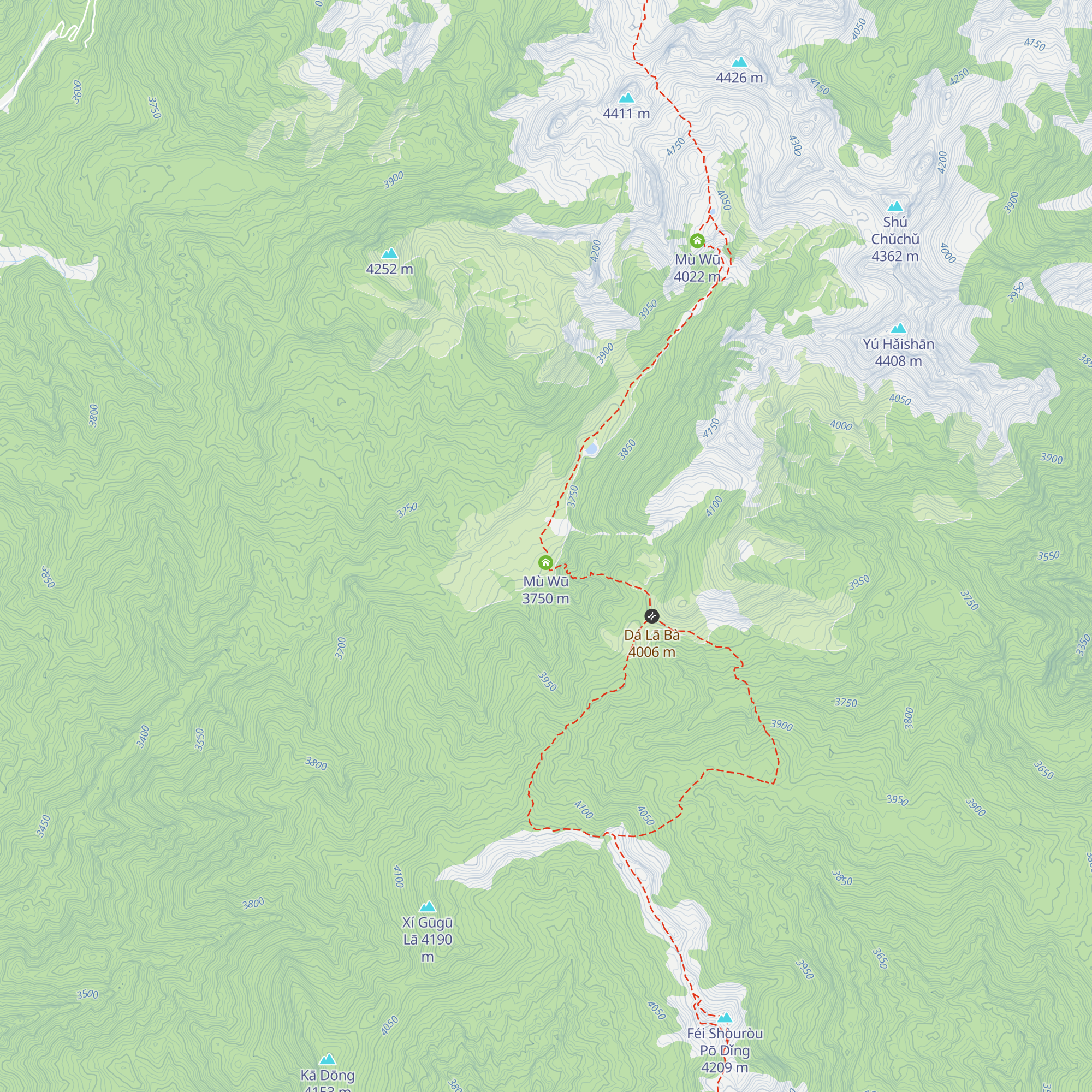 Mù Wū map