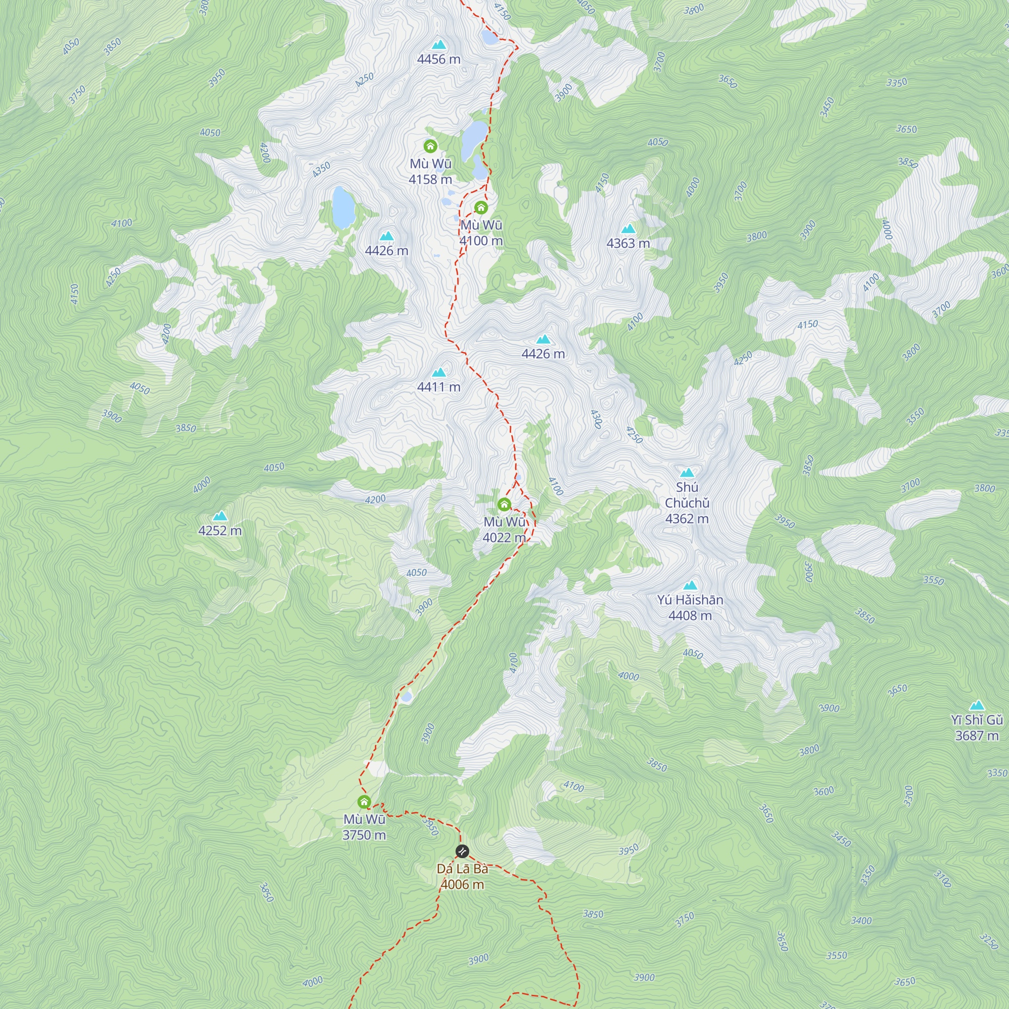 Mù Wū map