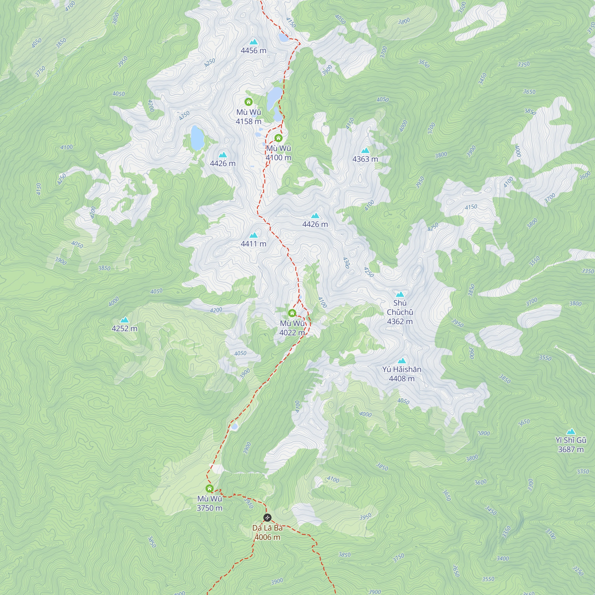 Mù Wū map