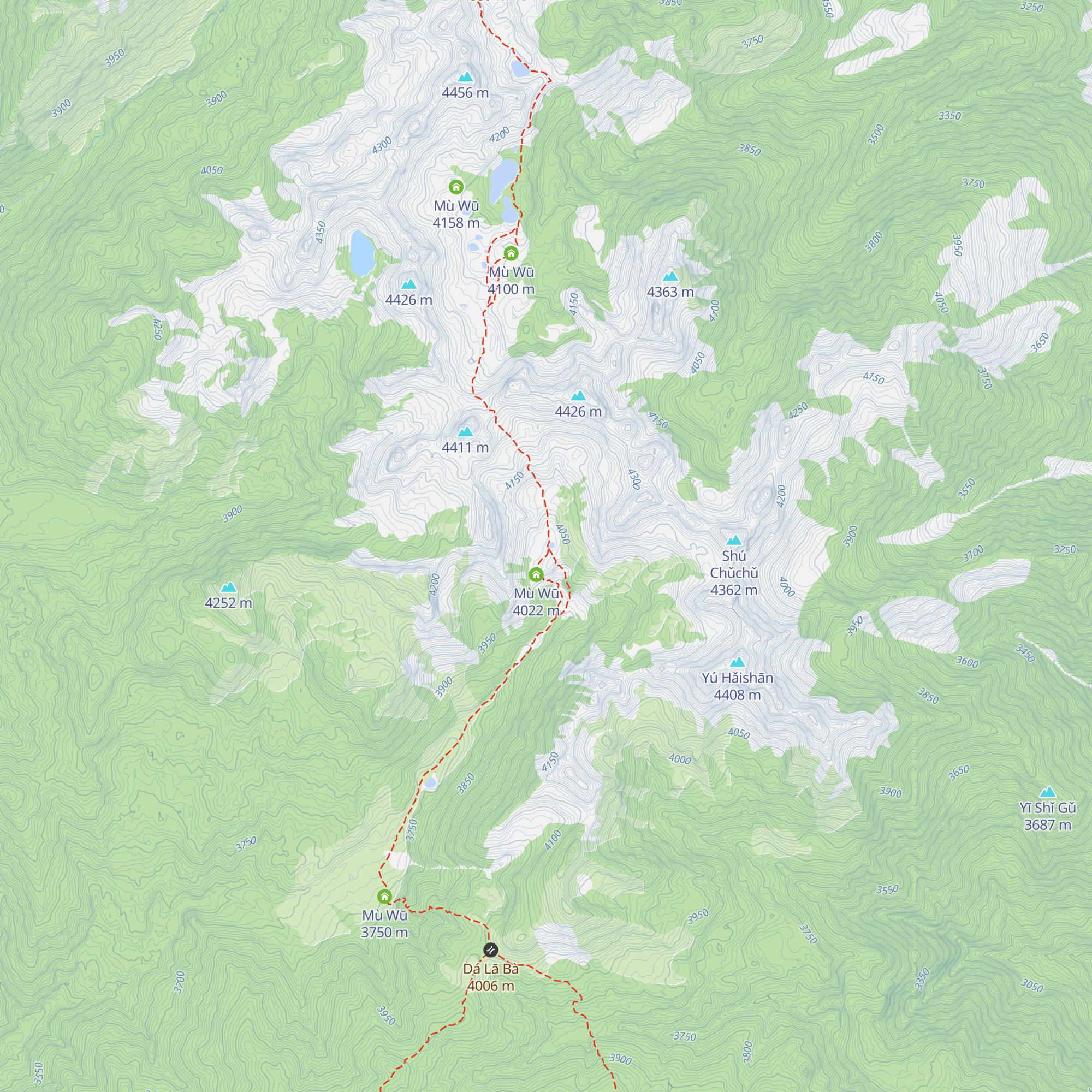 Mù Wū map