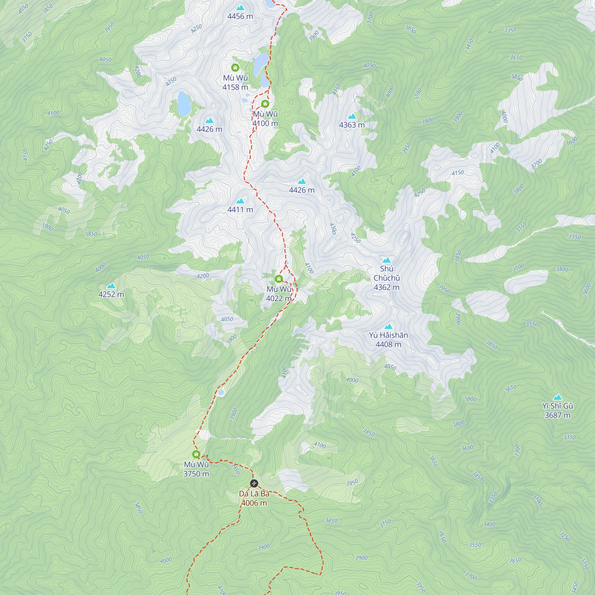 Mù Wū map