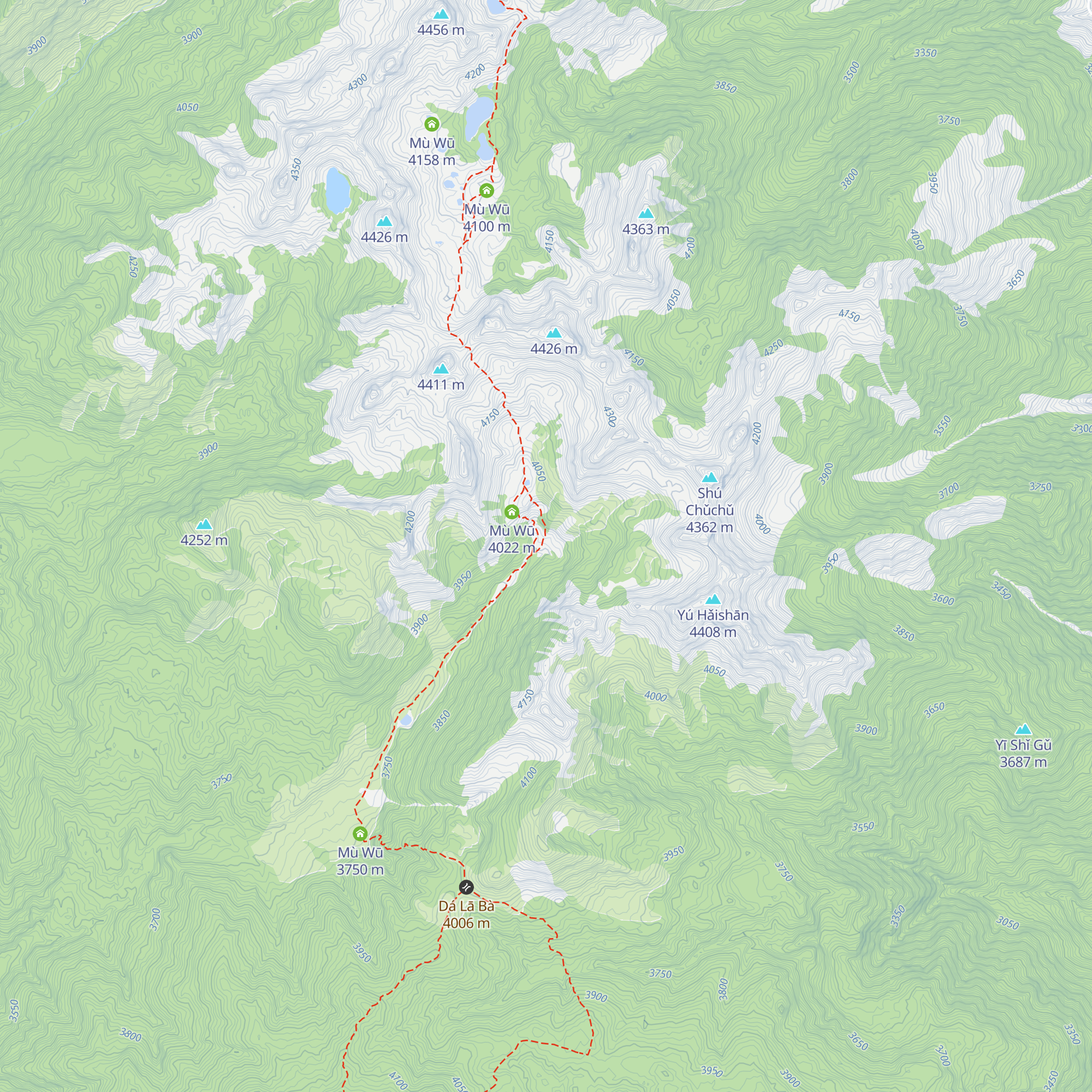 Mù Wū map