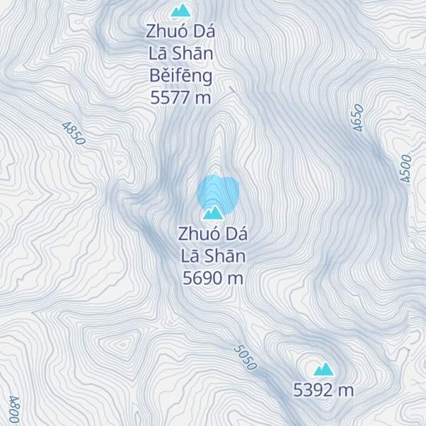 Map of Zhuó Dá Lā Shān